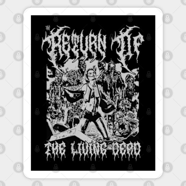 The Return Of The Living Dead, Retro Horror. Magnet by The Dark Vestiary